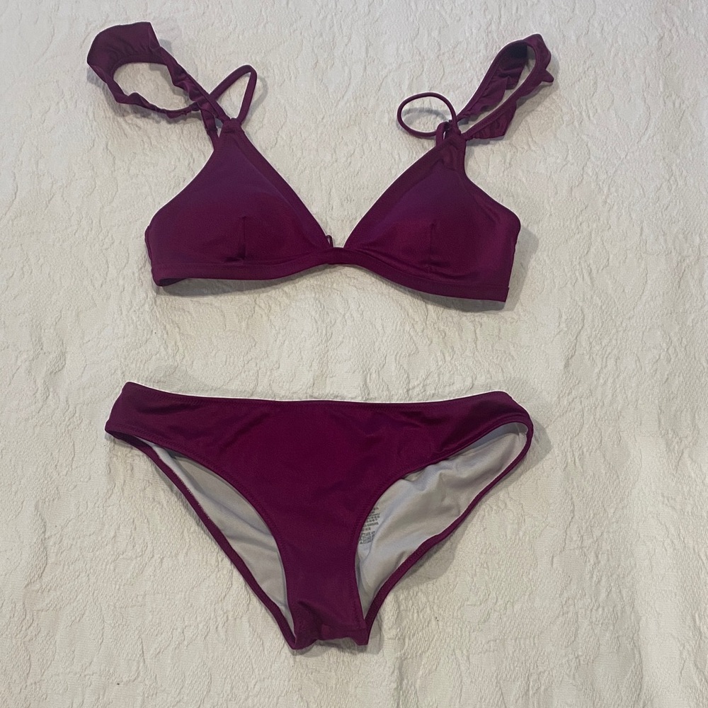 PINK Victoria's Secret Deep Fuchsia Bikini Set
